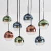 Koyoto Pendellampa, kullampa, Pendelbelysning Blå, Grön, Klart, Kopparfärg, 8-ljuskällor