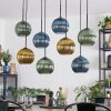 Koyoto Pendellampa, kullampa, Pendelbelysning Blå, Guld, Grön, 8-ljuskällor