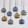 Koyoto Pendellampa, kullampa, Pendelbelysning Blå, Guld, Grön, 8-ljuskällor