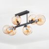 Koyoto Taklampa, kullampa Amber, 6-ljuskällor