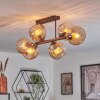 Koyoto Taklampa, kullampa Amber, 6-ljuskällor