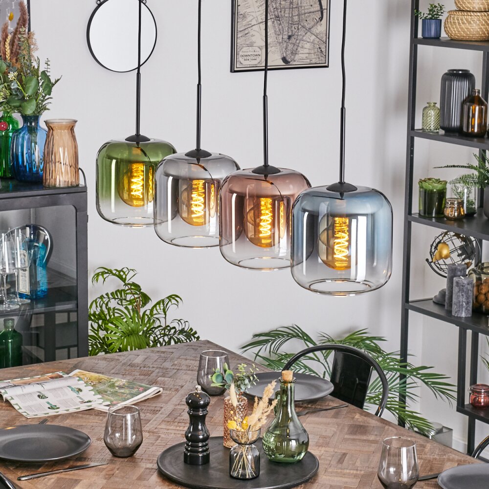 Lauden Pendellampa, Pendelbelysning Blå, Grön, Klart, Kopparfärg, Rökfärger, 4-ljuskällor main product photo