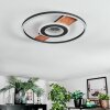 Hadel Taklampa LED träoptik, Svart, 1-ljuskällor