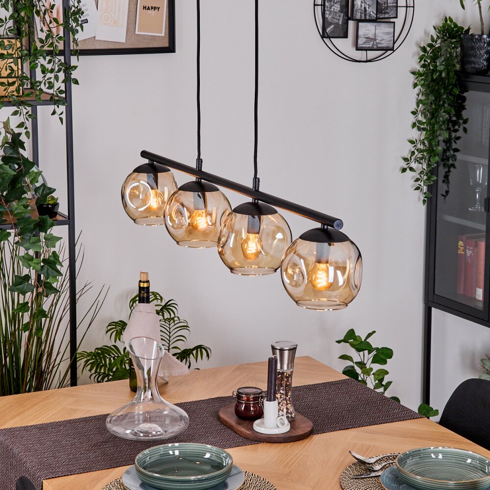 Ripoll Pendellampa, kullampa, Pendelbelysning Amber, 4-ljuskällor main product photo