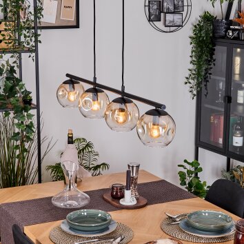 Ripoll Pendellampa, kullampa, Pendelbelysning Amber, Klart, 4-ljuskällor