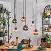 Ripoll Pendellampa, kullampa, Pendelbelysning Amber, Klart, Rökfärger, 6-ljuskällor
