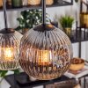 Ripoll Pendellampa, kullampa, Pendelbelysning Amber, Klart, Rökfärger, 6-ljuskällor