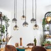 Ripoll Pendellampa, kullampa, Pendelbelysning Amber, Klart, Rökfärger, 6-ljuskällor
