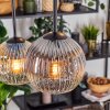 Ripoll Pendellampa, kullampa, Pendelbelysning Amber, Klart, Rökfärger, 6-ljuskällor