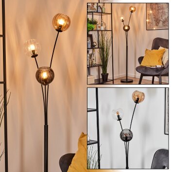 Koyoto kullampa, Golvlampa Amber, Klart, Rökfärger, 3-ljuskällor Koyoto kullampa, Golvlampa Amber, Klart, Rökfärger, 3-ljuskällor