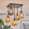 Gastor Taklampa, kullampa Amber, Rökfärger, 5-ljuskällor