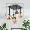 Gastor Taklampa, kullampa Amber, Rökfärger, 5-ljuskällor