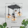 Gastor Taklampa, kullampa Amber, Klart, Rökfärger, 5-ljuskällor