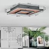 Meron Taklampa LED träoptik, Svart, 1-ljuskällor