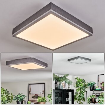 Salmi Taklampa, Panel LED Grått, Silver, 1-ljuskällor