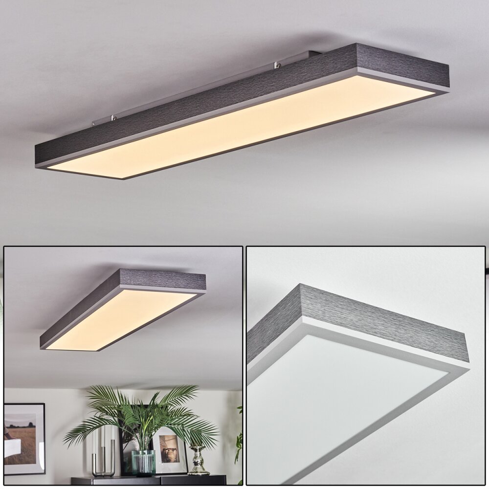 Salmi Taklampa, Panel LED Grått, Silver, 1-ljuskällor main product photo