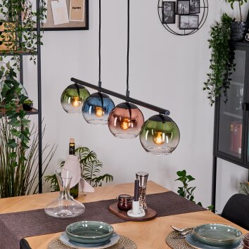 Koyoto Pendellampa, kullampa, Pendelbelysning Blå, Grön, Klart, Kopparfärg, 4-ljuskällor Koyoto Pendellampa, kullampa, Pendelbelysning Blå, Grön, Klart, Kopparfärg, 4-ljuskällor