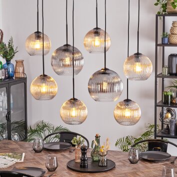 Koyoto Pendellampa, kullampa, Pendelbelysning Amber, Klart, Rökfärger, 8-ljuskällor