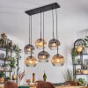 Ripoll Pendellampa, kullampa, Pendelbelysning Amber, Klart, Rökfärger, 6-ljuskällor