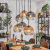 Ripoll Pendellampa, kullampa, Pendelbelysning Amber, Klart, Rökfärger, 6-ljuskällor