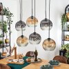 Ripoll Pendellampa, kullampa, Pendelbelysning Amber, Klart, Rökfärger, 6-ljuskällor