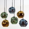 Ripoll Pendellampa, kullampa, Pendelbelysning Blå, Guld, Grön, 6-ljuskällor