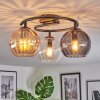 Koyoto Taklampa, kullampa 37 cm Amber, Klart, Rökfärger, 3-ljuskällor