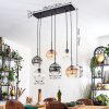 Koyoto Pendellampa, kullampa, Pendelbelysning Amber, Klart, Rökfärger, 6-ljuskällor