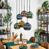 Koyoto Pendellampa, kullampa, Pendelbelysning Blå, Guld, Grön, Kopparfärg, 6-ljuskällor