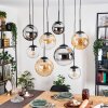 Gastor Pendellampa, kullampa, Pendelbelysning Amber, Krom, Klart, Rökfärger, 8-ljuskällor