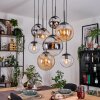 Gastor Pendellampa, kullampa, Pendelbelysning Amber, Krom, Klart, Rökfärger, 8-ljuskällor