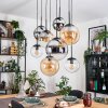 Gastor Pendellampa, kullampa, Pendelbelysning Amber, Krom, Klart, Rökfärger, 8-ljuskällor