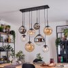 Gastor Pendellampa, kullampa, Pendelbelysning Amber, Krom, Klart, Rökfärger, 8-ljuskällor