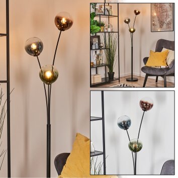 Gastor kullampa, Golvlampa Blå, Grön, Klart, Kopparfärg, 3-ljuskällor