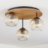 Ripoll Taklampa, kullampa Brun, träoptik, Svart, 3-ljuskällor