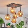 Gastor Taklampa, kullampa Amber, 5-ljuskällor