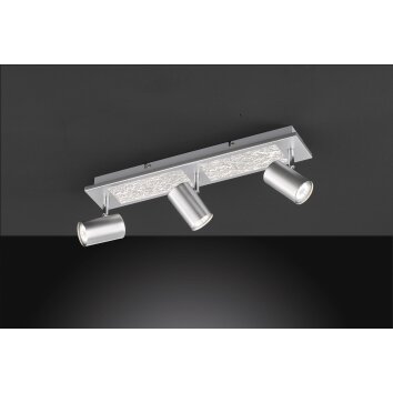 Wofi Lampor BALI Taklampa, Takstrålkastare LED Nickel matt, 3-ljuskällor