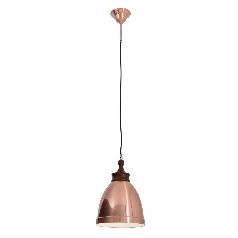 Näve Copper Pendelbelysning Trä mörkt, 1-ljuskällor main product photo