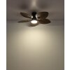Globo Elise Takfläkt med belysning LED Naturfärger, Svart, 1-ljuskällor, Fjärrkontroll