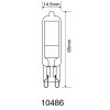 Globo G9 4 Watt varmvit 600 Lumen