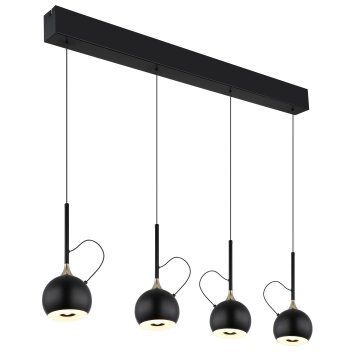 Globo Donovan Pendellampa LED Krom, Svart, 1-ljuskällor