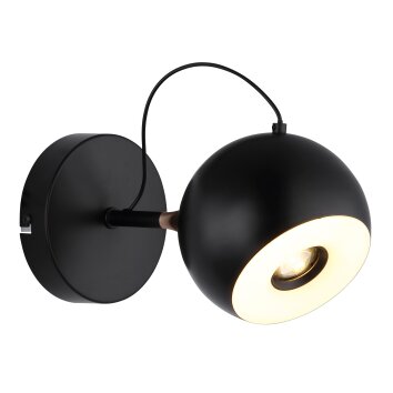 Globo Donovan Vägglampa LED Krom, Svart, 1-ljuskällor
