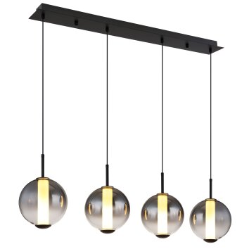 Globo Lacy Pendellampa LED Svart, 1-ljuskällor