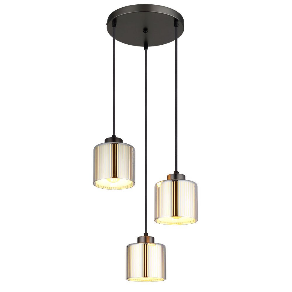 Globo Felicia Pendellampa Svart, 3-ljuskällor main product photo