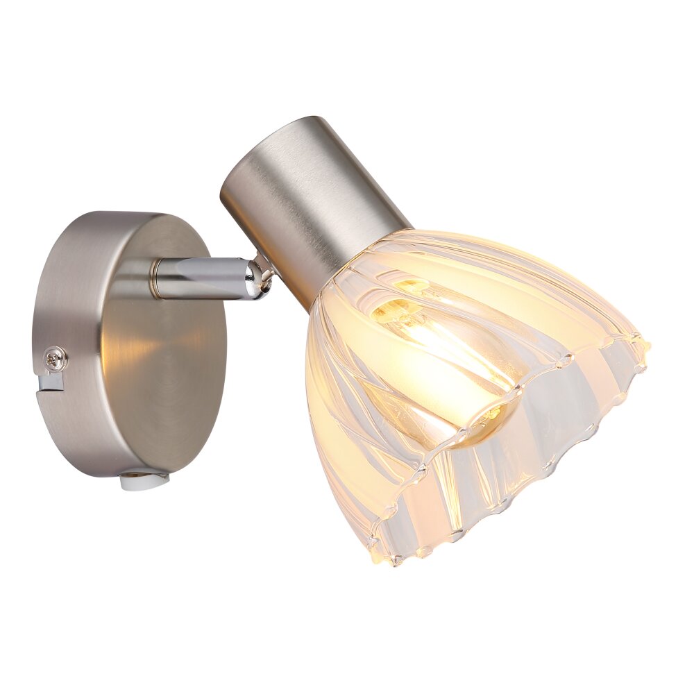 Globo Zachery Taklampa, Takstrålkastare, Vägglampa, Väggspotlight Nickel matt, 1-ljuskällor main product photo