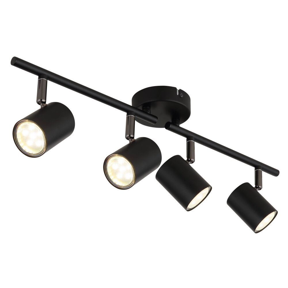 Globo Walters Taklampa Svart, 4-ljuskällor main product photo