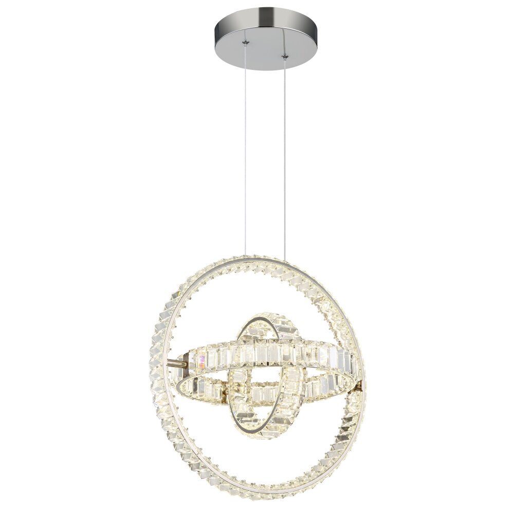 Globo Neil Pendellampa LED Krom, 1-ljuskällor, Fjärrkontroll main product photo