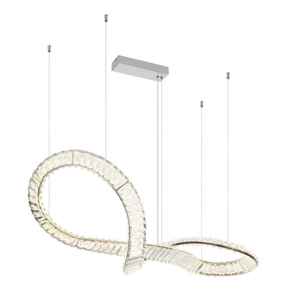 Globo Neil Pendellampa LED Krom, 1-ljuskällor, Fjärrkontroll main product photo