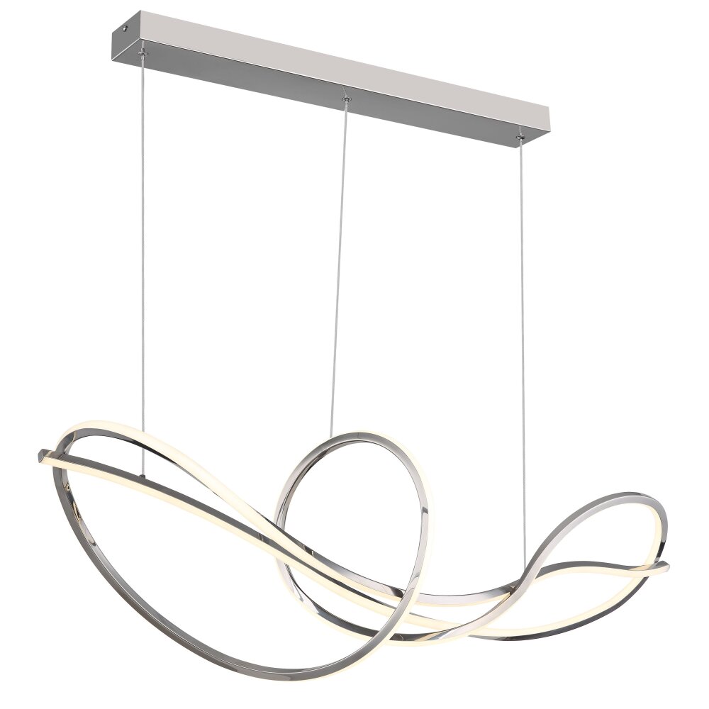 Globo Iduna Pendellampa LED Krom, 1-ljuskällor, Fjärrkontroll main product photo