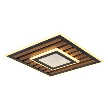 Globo Woody Taklampa LED Naturfärger, Svart, 1-ljuskällor
